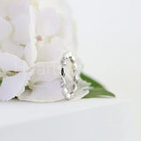 0.5ct Round Cut Moissanite Dainty Stacking Women Band 14k White Gold Plated