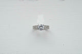 Split Shank Solitaire Engagement Ring 2ct Round Cut Diamond 14k WhiteGold Finish