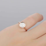 1.5ct Round Cut Diamond Engagement Ring Bezel Set Solitaire 14k Rose Gold Finish