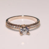 1.5ct Round Cut Diamond Engagement Ring 18k Rose Gold Finish Classic Solitaire