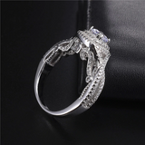 2ct Round Cut Diamond Engagement Ring 14k White Gold Finish Double Halo Infinity