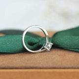 1.1Ct Round Cut Diamond Twist Split Shank Solitaire Ring 14K White Gold Finish