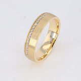 0.2ct Round Cut Moissanite Anniversary Women Wedding Band 14k Yellow Gold Plated