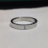 0.5ct Baguette Simulated Diamond Tension Set Men's Ring 14k White Gold Plated