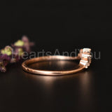 0.15ct Baguette & Round Simulated Diamond Stackable Band 14K Yellow Gold Plated