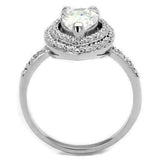 4ct Pear Cut Diamond Dual Halo Solitaire Engagement Ring 14K White Gold Finish