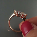 2ct Marquise Cut Diamond Engagement Ring Classic Solitaire 14k Rose Gold Finish
