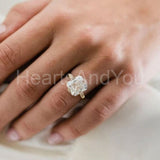 0.3ct Asscher Cut Simulated Diamond Antique-Inspired Ring 14k Yellow Gold Plated