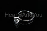0.5ct Round Cut Moissanite Solitaire Prong Engagement Ring 14K White Gold Plated