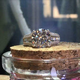 5Ct Round Cut Diamond Cocktail Split Shank Engagement Ring 14K White Gold Finish