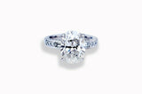 1.2ct Oval Cut Diamond Engagement Ring Milgrain Solitaire 14k White Gold Finish