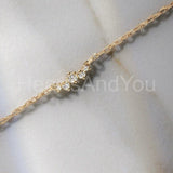 0.5ct Round Cut Moissanite Cluster Pendant 14k Yellow Gold Plated NO CHAIN