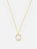 1ct Diamond Pendant with Chain Oval Cut Brilliant Halo 14k Yellow Gold Finish