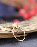 1ct Pear Cut Simulated Morganite Solitaire Engagement Ring 14k YellowGold Plated