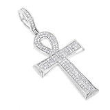 1ct Round Cut Diamond Ansated Holy Cross Pendant 14k Gold Finish NO CHAIN