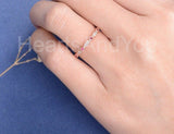 0.5ct Round Cut Simulated Pink Ruby Half Eternity Band 14k Yellow Gold Plated