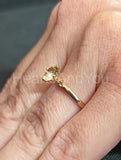 1ct Round Cut Simulated Peach Morganite Solitaire Ring 14k Yellow Gold Plated