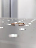 0.2ct Round Cut Moissanite Open Cuff Women Wedding Band 14k Rose Gold Plated