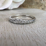 0.4ct Round Cut Moissanite Half Eternity Women Wedding Band 14k WhiteGold Plated