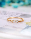 0.3ct Round Cut Moissanite Dainty Bow Engagement Ring 14k Yellow Gold Plated
