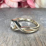 0.5ct Round Cut Moissanite Knot Women Engagement Ring 14k Yellow Gold Plated