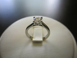 1Ct Round Brilliant Diamond Classic 4 Prong Solitaire Ring 18K White Gold Finish