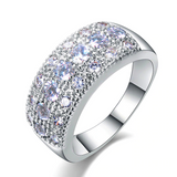 4ct Round Cut VVS1 Diamond Wedding Ring Band 18k White Gold Finish Half Eternity