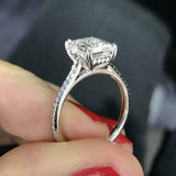 1.7ct Emerald Cut Diamond Engagement Ring 14k WhiteGold Finish Accents Solitaire