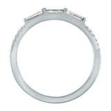 1.2ct Baguette Cut VVS1 Diamond Wedding Band 14k White Gold Finish Channel Set