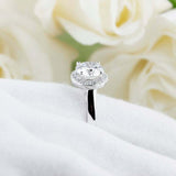2.5ct Round Cut VVS1D Diamond Engagement Ring Halo Solitaire 14k White Gold Over