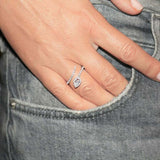 1.7ct Pear Cut Diamond Engagement Ring Halo Snake Bypass 14k White Gold Finish