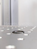 0.2ct Round Cut Moissanite Open Cuff Women Wedding Band 14k Black Gold Plated