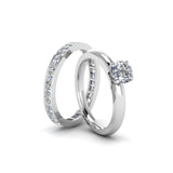 0.5ct Round Cut Diamond Bridal Set Classic Engagement Ring Band 14k Gold Finish