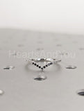 0.5ct Round Black Simulated Diamond Curved Wedding Band 14k White Gold Plated