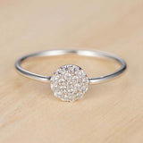 1ct Round Cut Diamond Engagement Ring Promise Minimalist 14k White Gold Finish