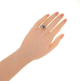 0.7ct Round Cut Blue Sapphire Engagement Ring Art Deco 14k White Gold Finish