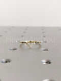 0.2ct Round Cut Moissanite Curved Women Wedding Band 14k Yellow Gold Plated
