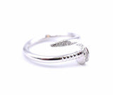 0.5ct Round Cut VVS1D Diamond Engagement Ring Nail Bypass 14k White Gold Finish