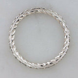 2Ct Round Cut Diamond Twist Rope Eternity Wedding Ring Band 14K White Gold Over