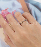 0.4ct Round Simulated Black Diamond Eternity Wedding Band 14k Yellow Gold Plated