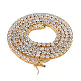 30 Ct Round Cut VVS1/D Diamond Tennis Necklace Solid 14K Yellow Gold Over