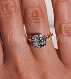 2.2ct Asscher Cut Simulated Diamond Solitaire Wedding Ring 14k White Gold Plated