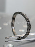 0.2ct Round Cut Moissanite Anniversary Women Wedding Band 14k Black Gold Plated