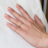 0.8ct Wedding Ring Band Round Cut Diamond Infinity Stackable 14k YellowGold Over