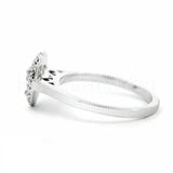 1ct Heart Simulated Diamond Solitaire Halo Engagement Ring 14k White Gold Plated