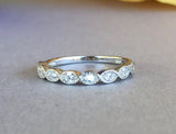 Anniversary Wedding Ring Band 1ct Round Cut VVS1D Diamond 14k White Gold Finish