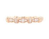 0.5ct Round Cut Moissanite Irish Stackable Wedding Band 14k Rose Gold Plated