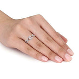 1.5Ct Round Peach Morganite Diamond Infinity Engagement Ring 14K Rose Gold Over