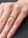 0.3ct Princess Simulated Diamond Cluster Engagement Ring 14k Yellow Gold Plated