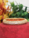 2.1ct Round Cut Moissanite Eternity Cluster Wedding Band 14k Yellow Gold Plated